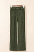 High Waist Square Pocket Western Corduroy Pants