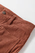 High Waist Square Pocket Western Corduroy Pants