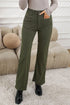 High Waist Square Pocket Western Corduroy Pants