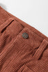 High Waist Square Pocket Western Corduroy Pants