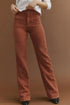High Waist Square Pocket Western Corduroy Pants