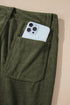 High Waist Square Pocket Western Corduroy Pants