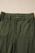 High Waist Square Pocket Western Corduroy Pants