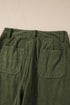 High Waist Square Pocket Western Corduroy Pants