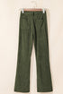 High Waist Square Pocket Western Corduroy Pants