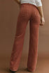 High Waist Square Pocket Western Corduroy Pants