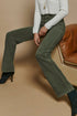 High Waist Square Pockets Corduroy Pants