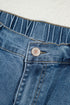 High Waist Star Applique Cropped Wide Leg Jeans