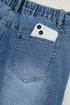 High Waist Star Applique Cropped Wide Leg Jeans
