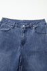 High Waist Stretch Denim Button Zip Fly Bell Bottom Jeans