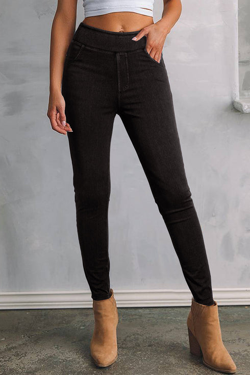 High Waist Stretchy Slim Fit Denim Leggings