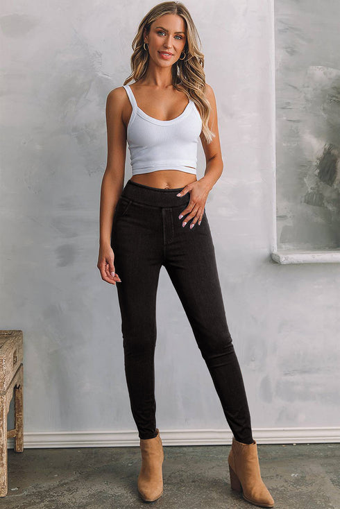 High Waist Stretchy Slim Fit Denim Leggings