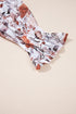 High Waist Sweetheart Neck Long Sleeve Floral Dress