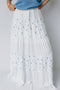 High Waist Tiny Floral Print Bohemian Patchwork Maxi Skirt