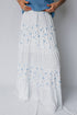 High Waist Tiny Floral Print Bohemian Patchwork Maxi Skirt