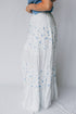 High Waist Tiny Floral Print Bohemian Patchwork Maxi Skirt