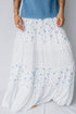 High Waist Tiny Floral Print Bohemian Patchwork Maxi Skirt