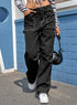 High Waist Wide Leg Cargo Pants with Utility Pockets