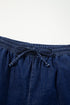 High Waist Wide Leg Drawstring Denim Bottoms