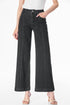 High Waisted Center Seam Wide Leg Cropped Denim Jeans