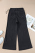 High Waisted Center Seam Wide Leg Cropped Denim Jeans