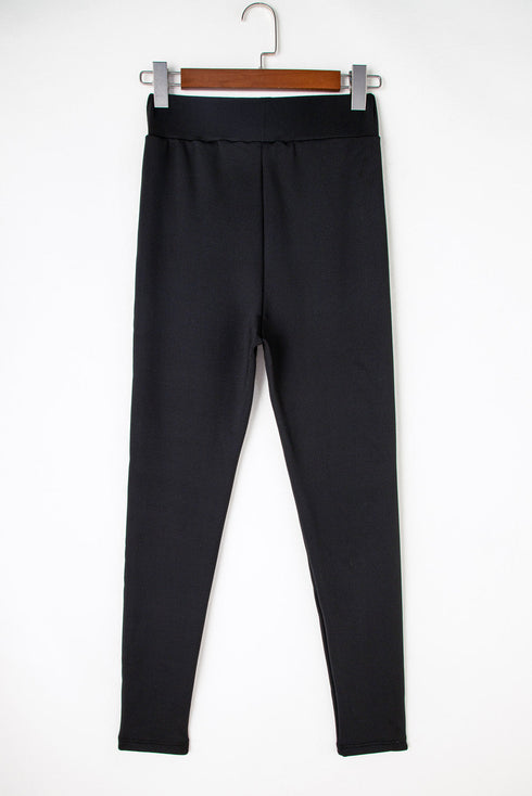 High Waisted Fleece Lined Stretch Thermal Leggings