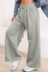 High Waisted Lace Up Front Wide Leg Pants