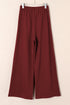 High Waisted Lace Up Front Wide Leg Pants