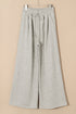 High Waisted Lace Up Front Wide Leg Pants