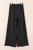 High Waisted Lace Up Front Wide Leg Pants