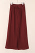 High Waisted Lace Up Front Wide Leg Pants