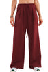 High Waisted Lace Up Front Wide Leg Pants