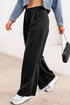 High Waisted Lace Up Front Wide Leg Pants