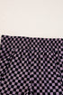 High Waisted Leopard And Checkered Print Athletic Casual Shorts