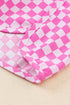 High Waisted Leopard And Checkered Print Athletic Casual Shorts