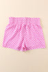 High Waisted Leopard And Checkered Print Athletic Casual Shorts