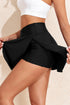 High Waisted Tulip Hem Side Pocket Active Skort
