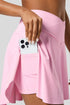High Waisted Tulip Hem Side Pocket Active Skort