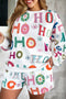 HO HO HO Ornament Print Crewneck Shorts Set Loungewear