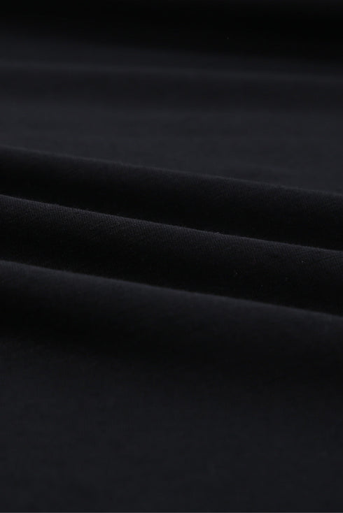 Holes Crew Neck Cotton Mixed T-Shirt