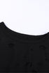Holes Crew Neck Cotton Mixed T-Shirt