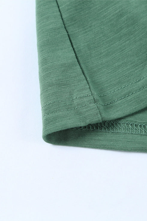 Holes Crew Neck Cotton Mixed T-Shirt