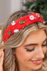 Holiday Cartoon Charm Rhinestone Knotted Headband