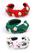Holiday Cartoon Charm Rhinestone Knotted Headband