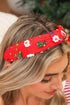 Holiday Cartoon Charm Rhinestone Knotted Headband