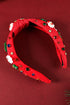 Holiday Cartoon Charm Rhinestone Knotted Headband