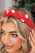 Holiday Cartoon Charm Rhinestone Knotted Headband