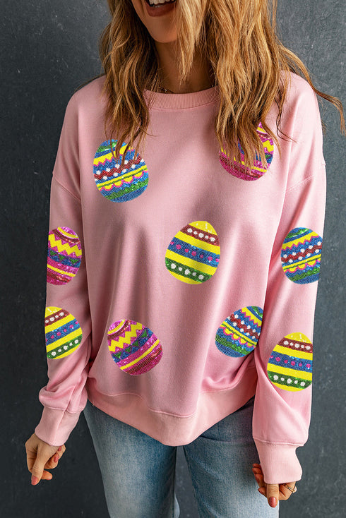 Holiday Graphic Print Long Sleeve Crew Neck Sweatshirt