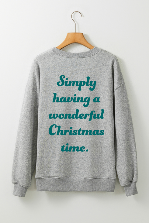 Holiday Tree Graphic Soft Fleece Crew Neck Sweatshirt