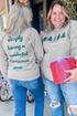 Holiday Tree Graphic Soft Fleece Crew Neck Sweatshirt